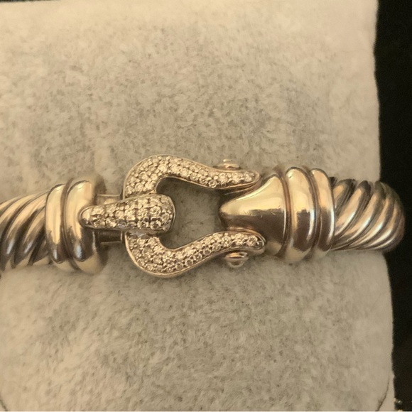 David Yurman Jewelry - David Yurman Buckle Bracelet w/Pave Diamonds